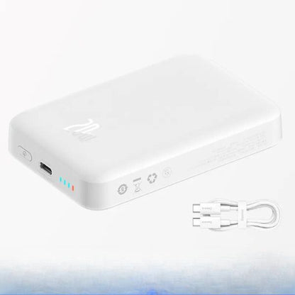 -20% Magnetische Powerbank Magnetische Mini-Powerbank Reise Welt Weiß Einzel 