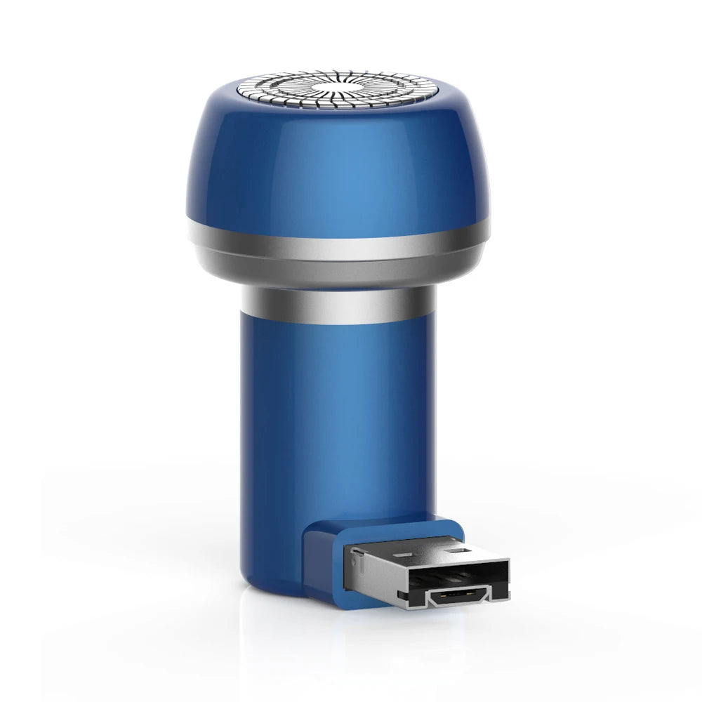 -20% Mini-Rasierer für Männer USB Mini-Rasierer für Männer Reise Welt Marineblau USB / Micro Einzel