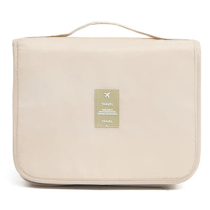 -30% Wasserdichte Reise-Make-up-Tasche Kulturtaschen Reise Welt Beige Einzel 