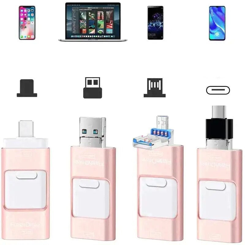 -30% 4-in-1 Multi Flash Drive USB Stick USB-Massenspeicher Reise Welt   