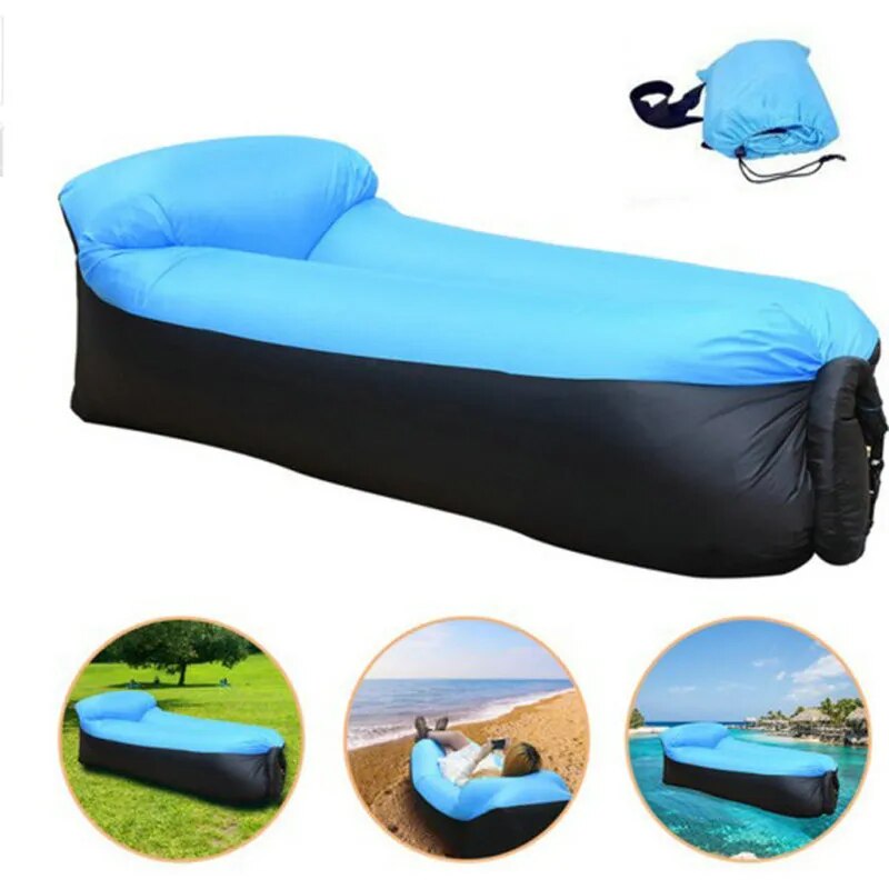 -20% Luftsofa Liegesack Aufblasbares Camping-Sofa-Kissen Reise Welt   