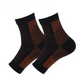 -20% Neuropathie Kompressionssocken Socken Reise Welt Schwarz / Orange S/M Einzel